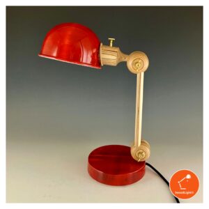 Lampe de bureau en bois Coquelicot